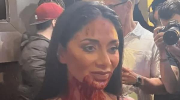 Nicole Scherzinger after performing in Sunset Boulevard 